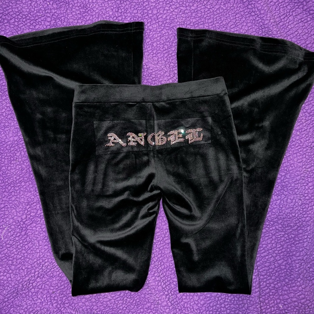 SOLD ANGEL RHINESTONE TRACKPANTS READ DESCRIPTION